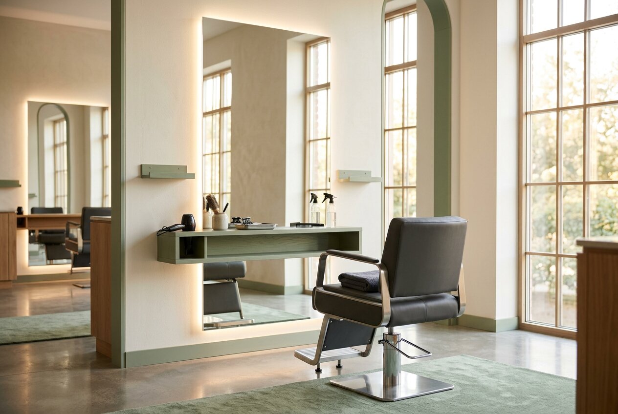 Empty styling chair showing the cost of no-show appointments