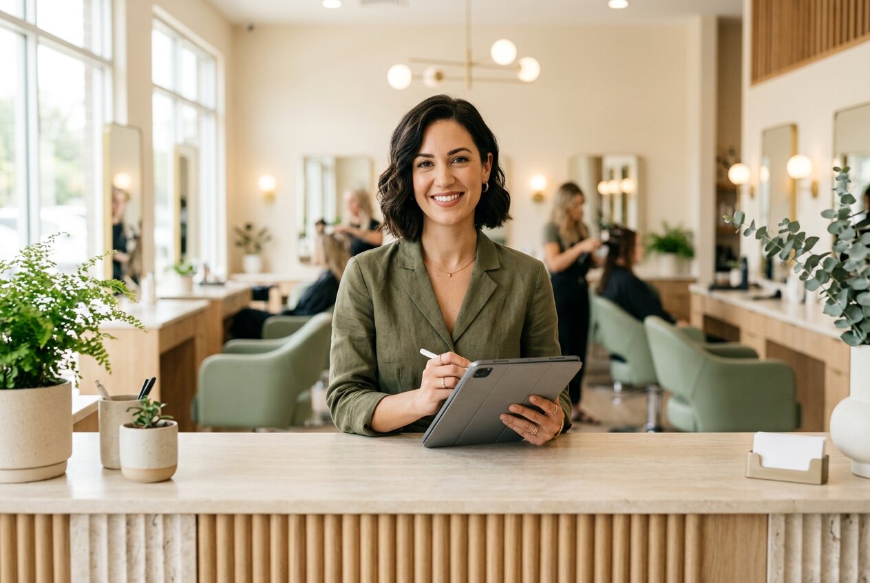 Interactive salon scheduling interface